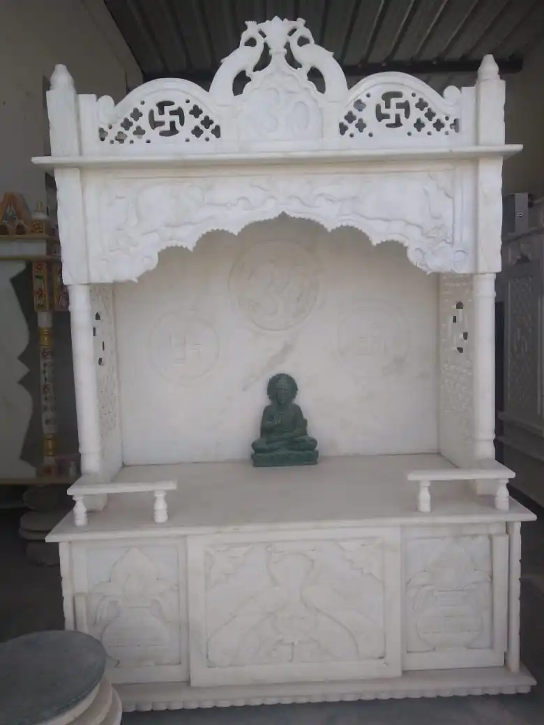 Hand Carved Marble Stone Temples for Homes and Offices Ideal Resale Suitable Interior Designers Home Stores