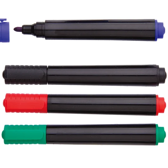 Wholesale manufacturer high quality black 2 head permanent marker pen Pp Material Assorted Color Permanent Ink Pen