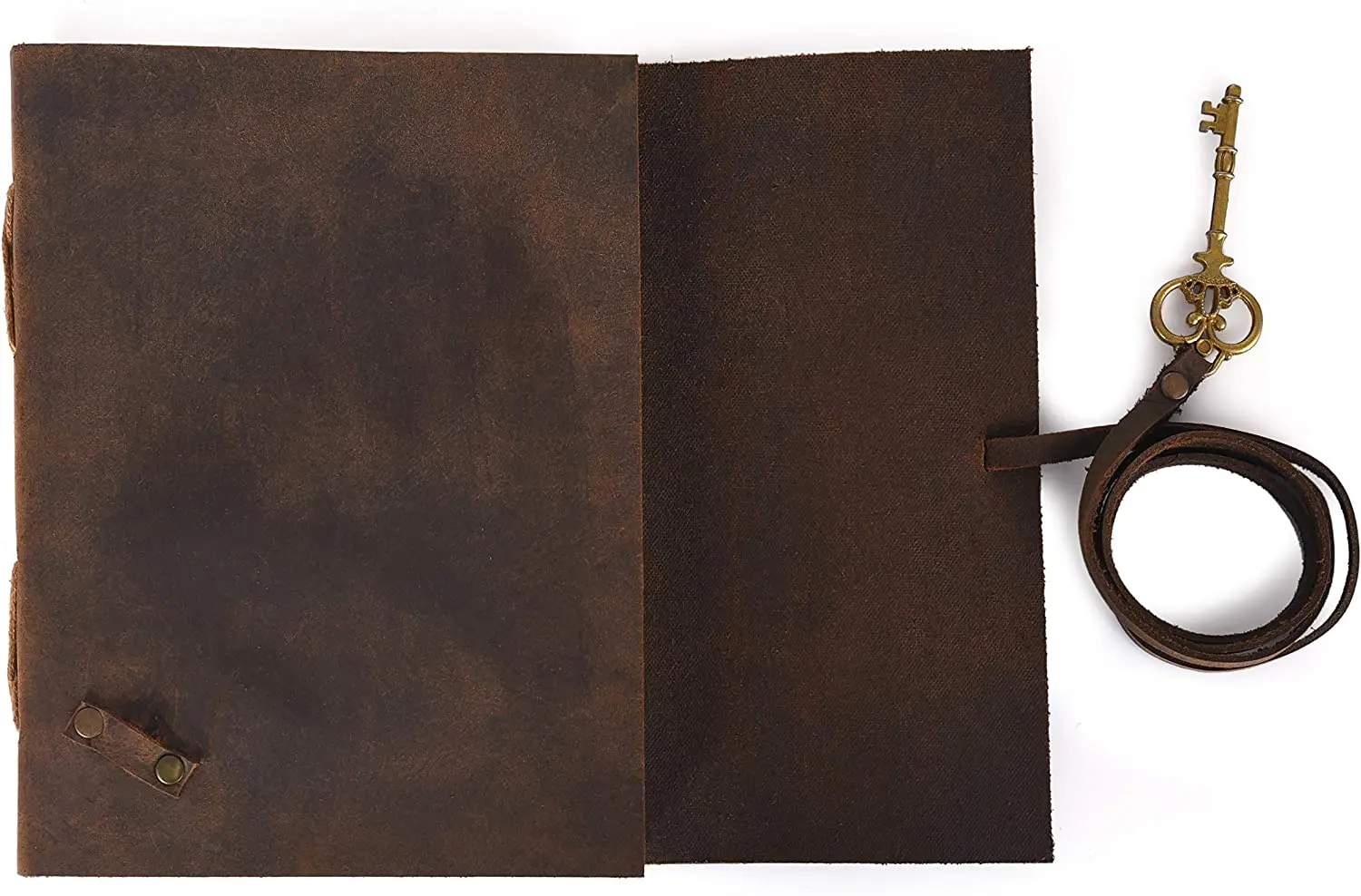 Leather Journal Travel Diary Handmade Vintage Bound Notebook For Men & Women Antique Key Genuine Buffalo Leather