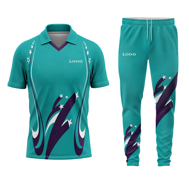 Best Quality Professional Team Cricket Jersey New Design / 2024 Custom Print Cricket Shirt and Trouser Set
