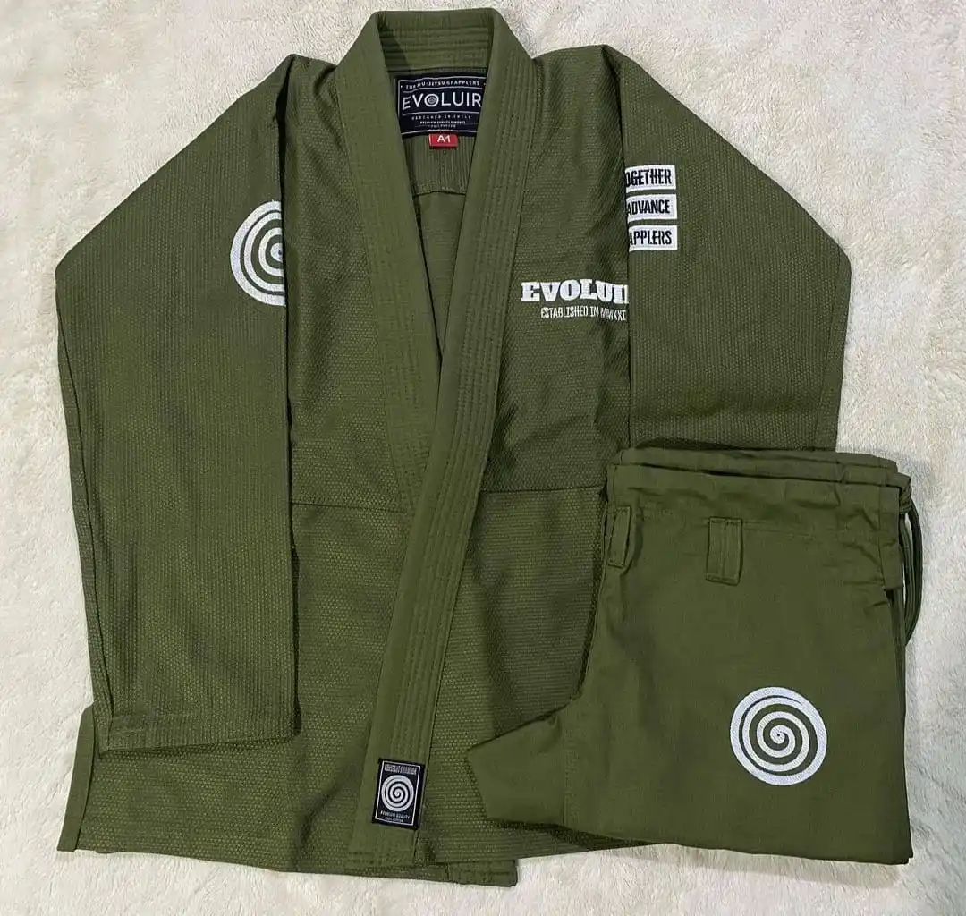 CUSTOM New Model Brazilian JIU JITSU GI / CUSTOM  BJJ KIMONO / Custom  Contrast Grey Color and  Stitching  Color JIU JITSU GI