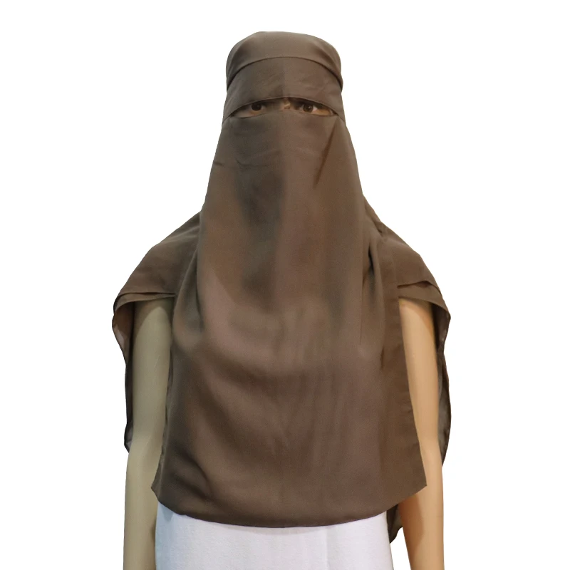 Traditional Arabic chiffon niqab khimar hijab instant ready to wear chiffon niqab face cover hijab