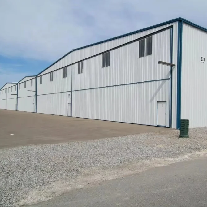 High Quality Prefabricated Warehouse Construction Industrial  Workshop metal Frame steel Hangar Shed Construction