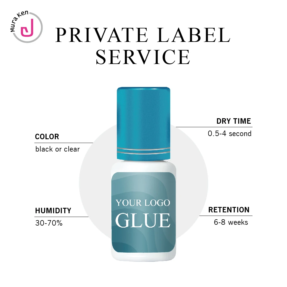 Customizable Private Label 5ml Eyelash Extension Adhesive Glue Fast Drying Latex-Free Professional Level Quick Setting Tech