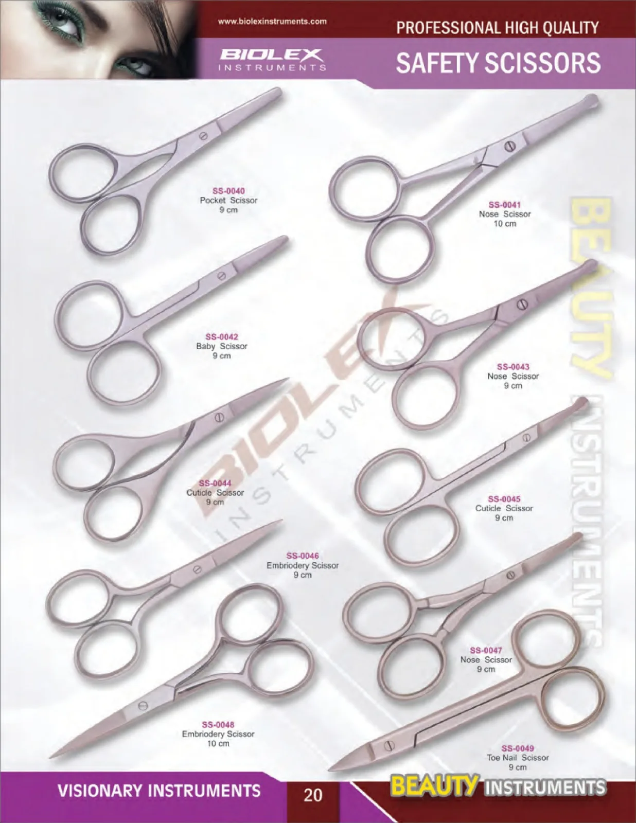 Smooth Stainless Steel Functional Cuticle Manicure Pedicure Nails  Scissor Eyebrow Nose Hair Trimmer Eyelash Scissor