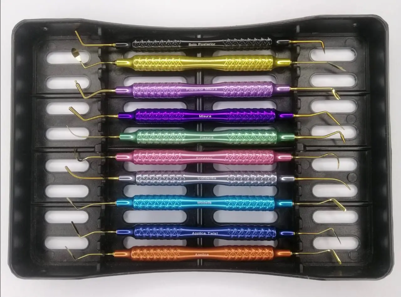 LM Arte New Design Colors Dental Composite Filling Sculpting Resin Placement Restoration Contouring Instruments