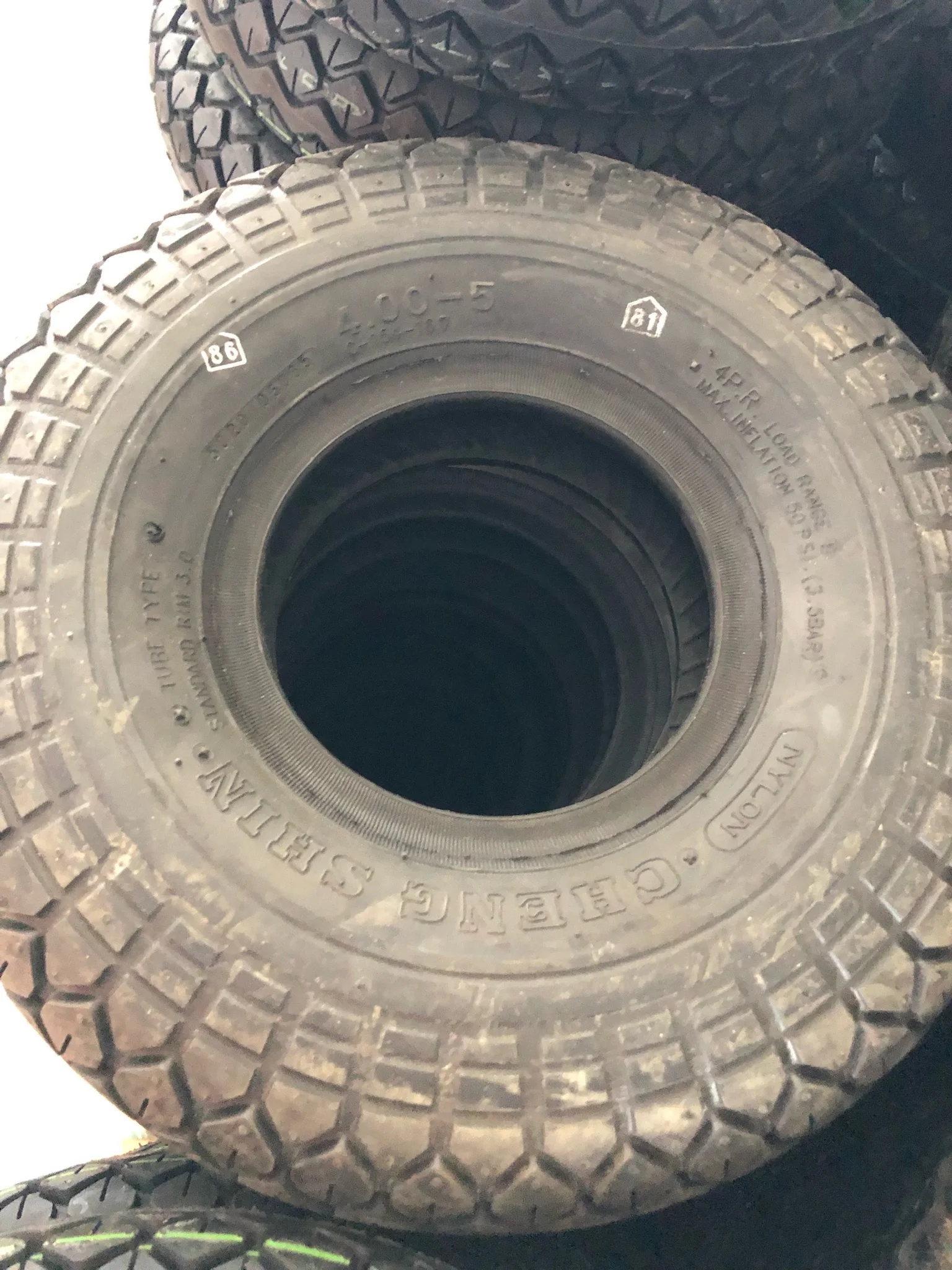Cheng Shin 4.00-5 C154 Diamond Pneumatic  Black Tires tyres