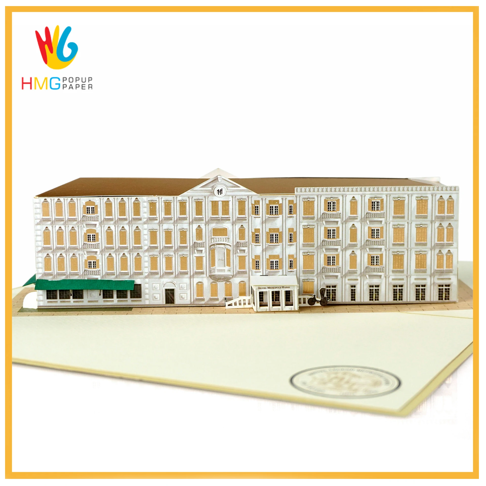 Hot selling product with Model of Boat in the bottle for Christmas 3D greeting pop-up cards For businesses