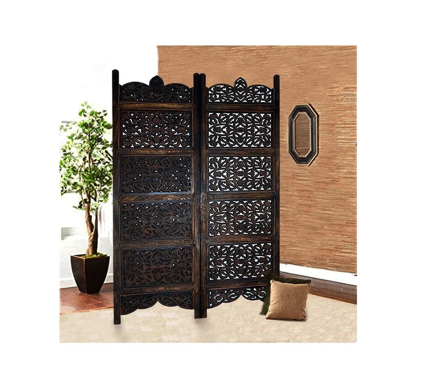 High End Wooden Modern Quality Handcrafted Wooden Divider Wall Separator Premium Designer Middle Unit for home decoration