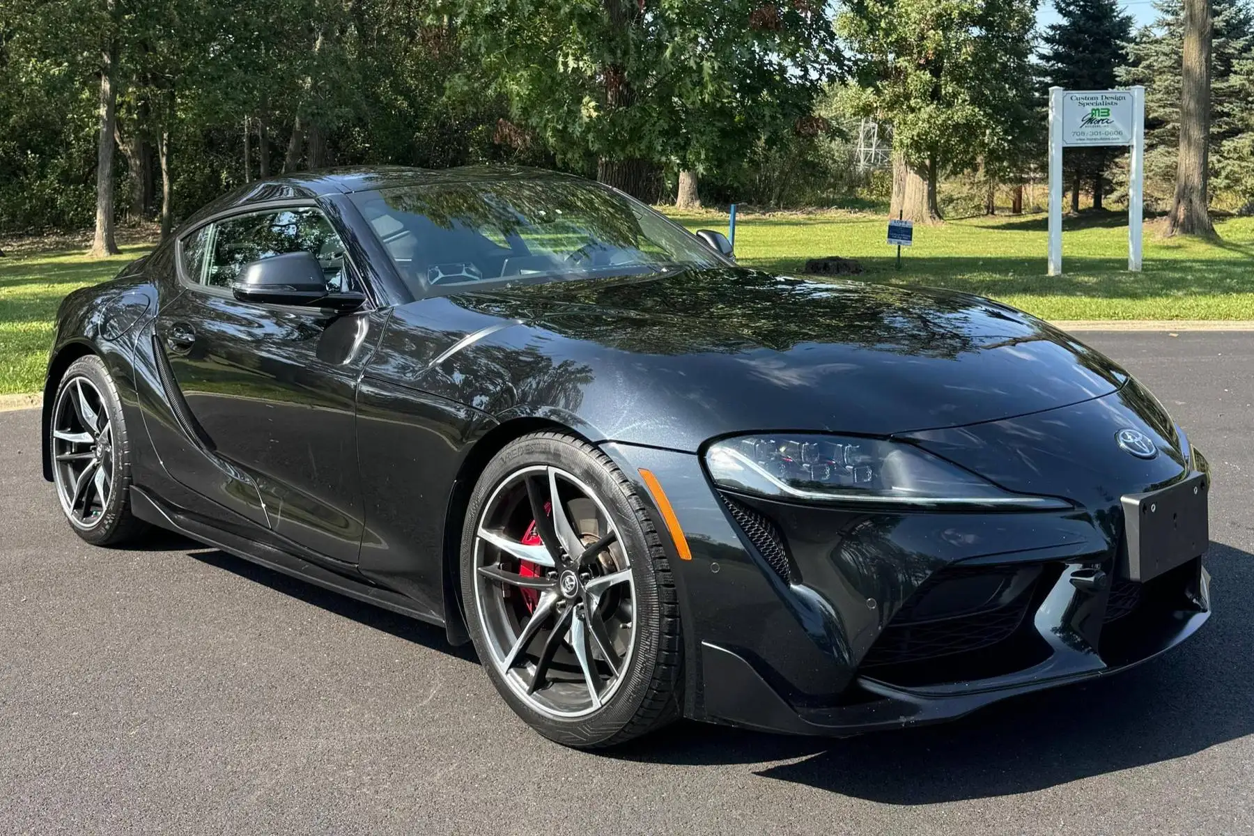 2020 Toyota Supra 3 0 Премиум Подержанный электромобиль с левым рулевым кожаным сиденьем размеры задней камеры