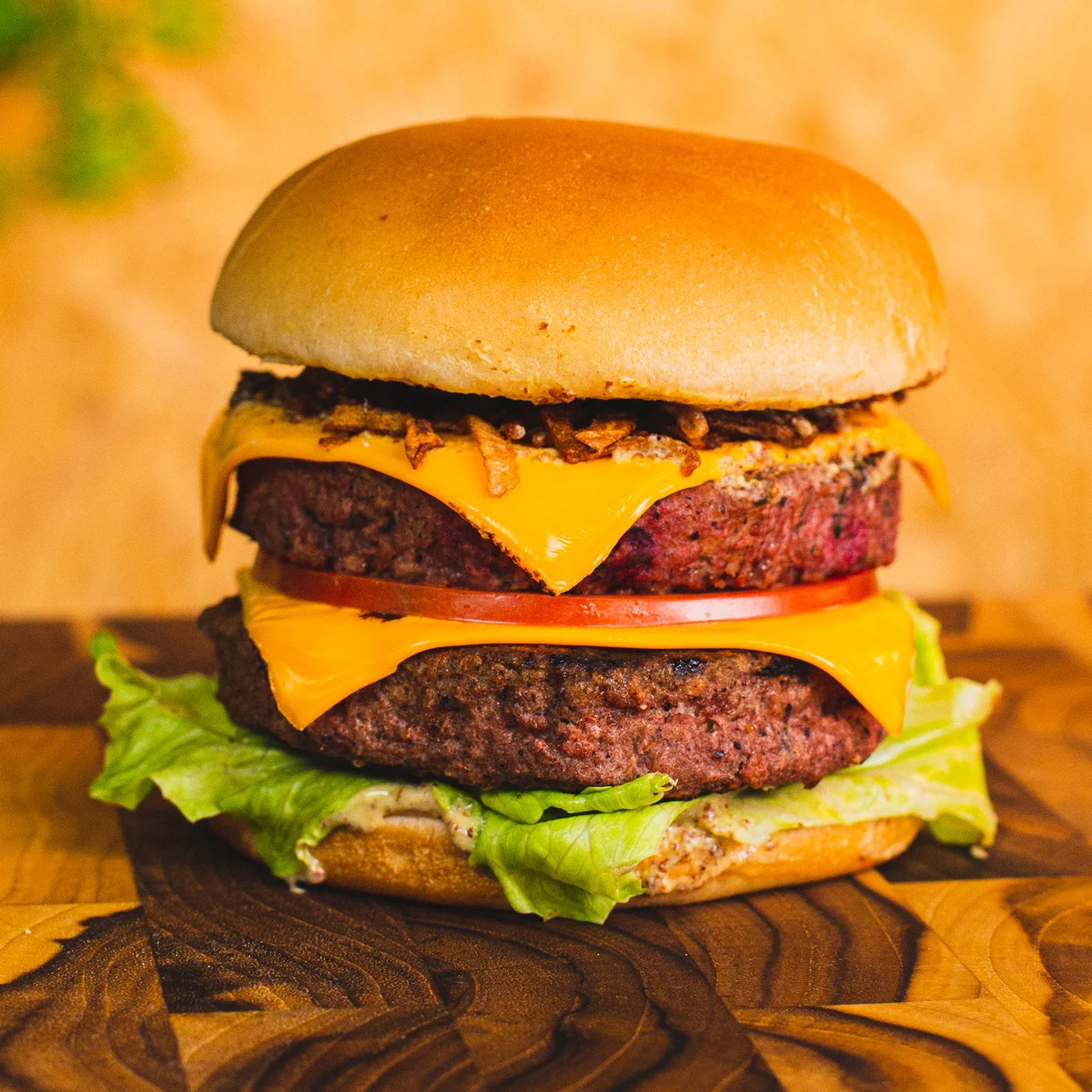 Plant Based Frozen Meat Amazonika Burger Vegan of Pea Protein Amazon Spices Sustainable Non-GMO Quality No Added Preservatives