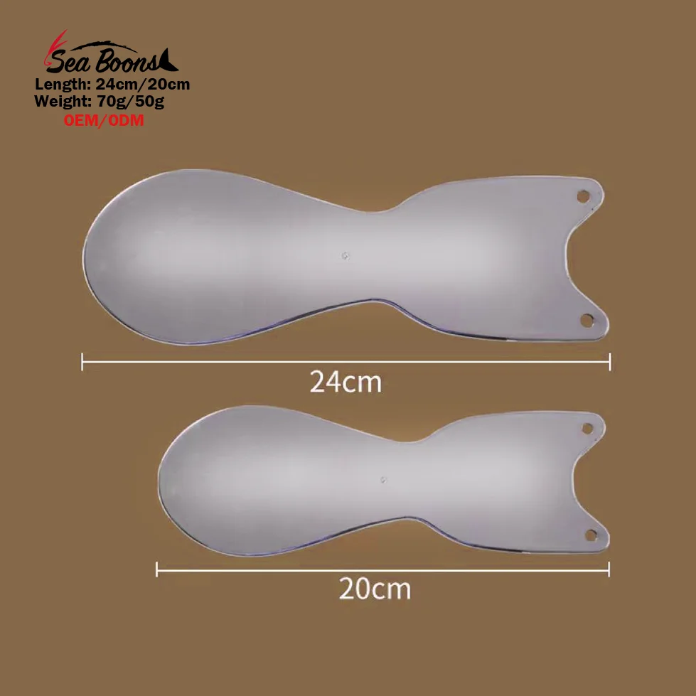 New 8in 9.5in Chrome Sliver Spin Fishing Spinner Trolling Lures Flasher Paddle Fish Shaped Blade Salmon Flasher