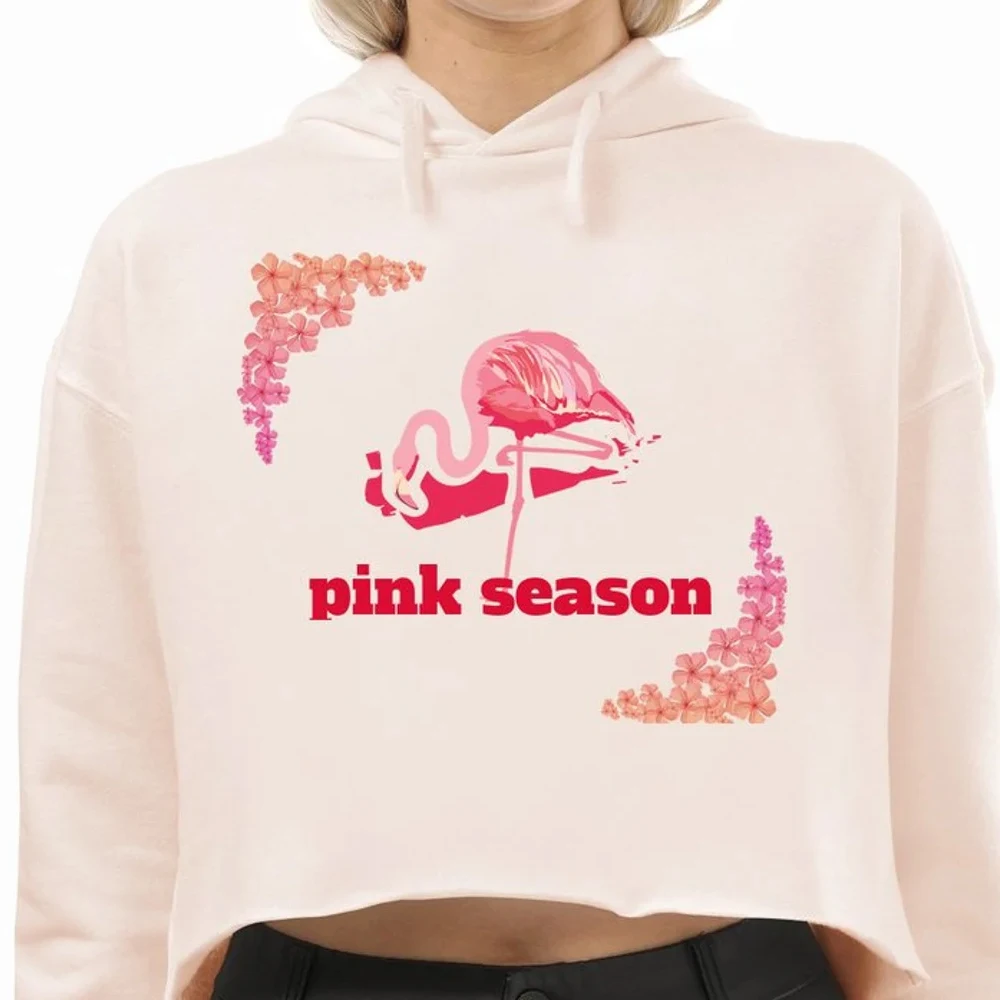 Custom Logo Women cotton Drawstring New Arrival Cotton Women Pullover Crop Top Hoodie Soft Sweatshirt Women