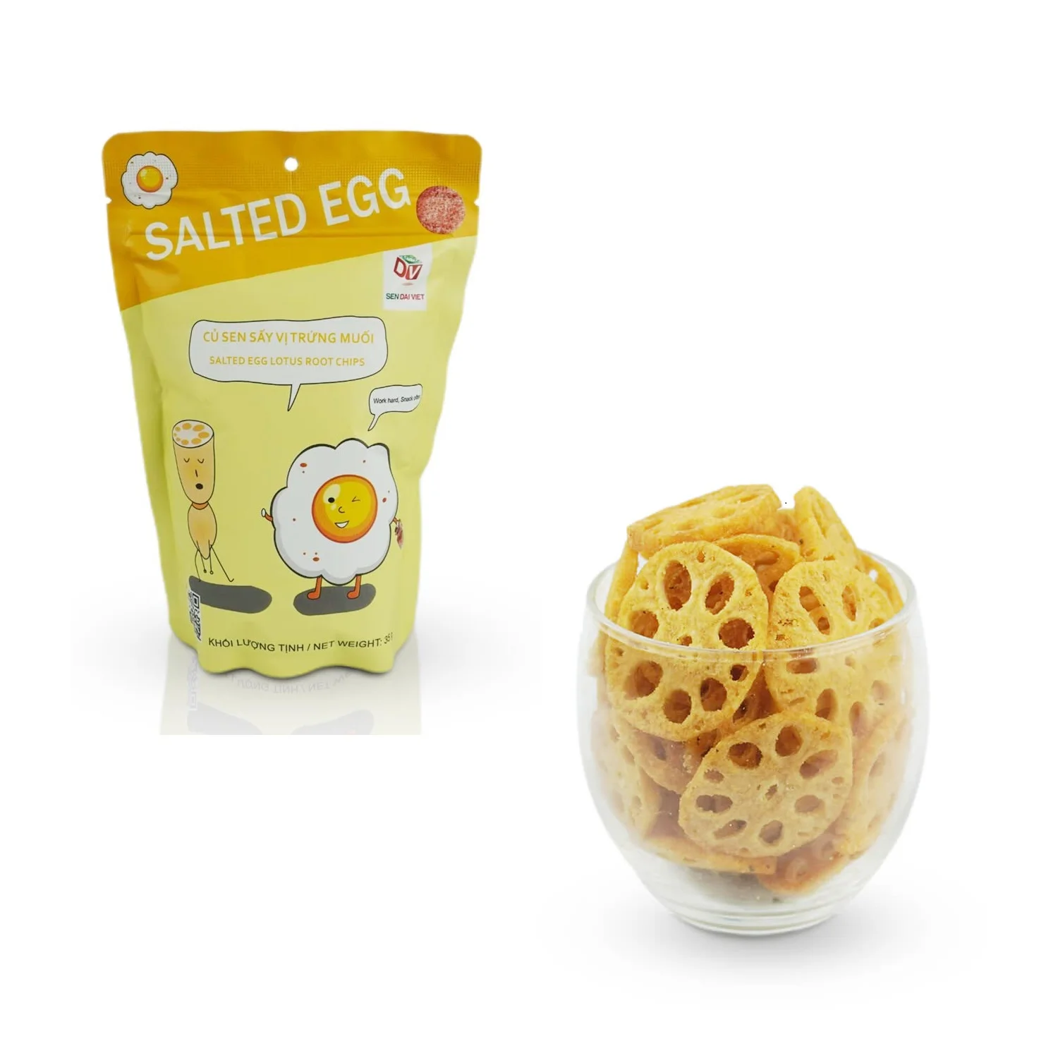 Cheap Price Vietnam Fried Delicious Salted Egg Cheap Flavors Chips Taste Salty Vegetables Seasoning Flavor Lotus Root