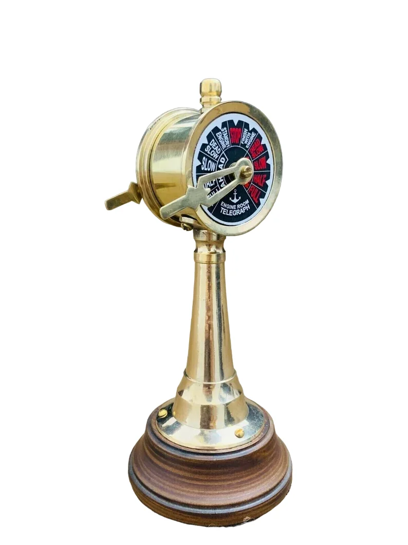 Hot selling highly Decorative Brass nautical ship telegraph decorative wooden and brass telegraph suppliers India at low price