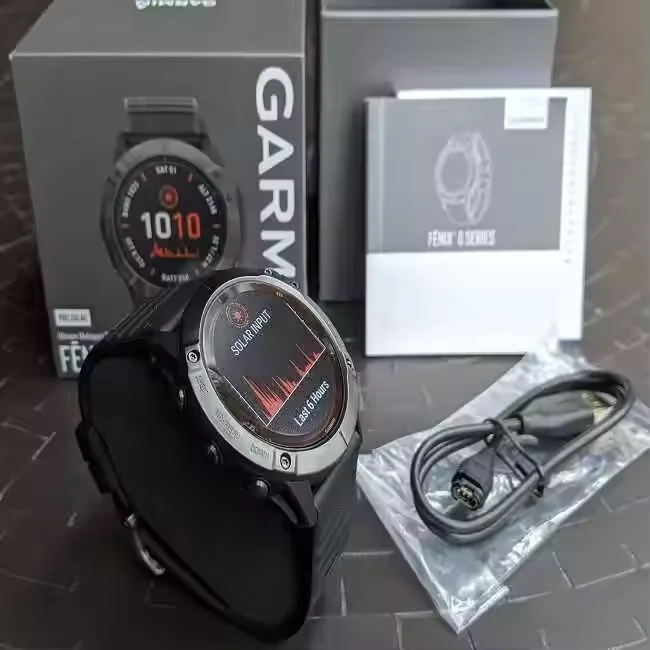 GAR-MINS Fenix 6X 6S Pro Solar Edition Sapphire Multi sport GPS-Watch Black