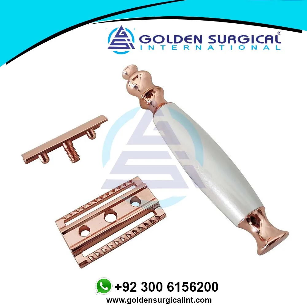 Rose Gold Vintage Shaver Styling Shaving Knife Manual Shaver Best Quality Shave Bamboo Handle Shaving Safety Razor