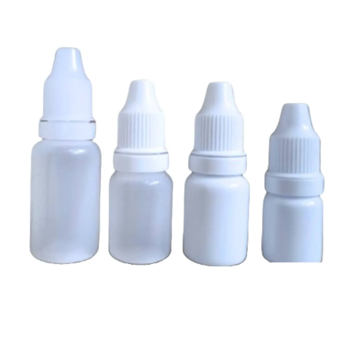 Eye Drop Bottle / Serum Plastic Bottle Sterilizable (Food Grade) Size 5 ml. With Natural, White or Green Cover Cap