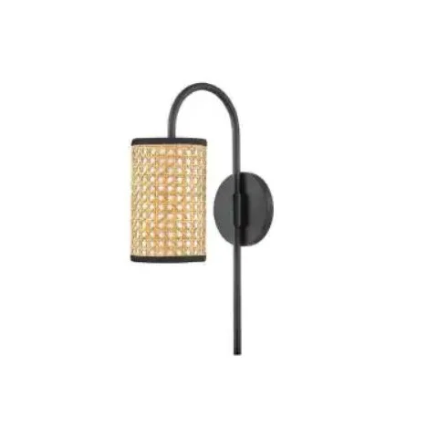 Decorative Eco Friendly Handmade Natural Rattan Chandelier Led Wall Lamps Home Decorative Hanging Bamboo Wall Pendant Lamp