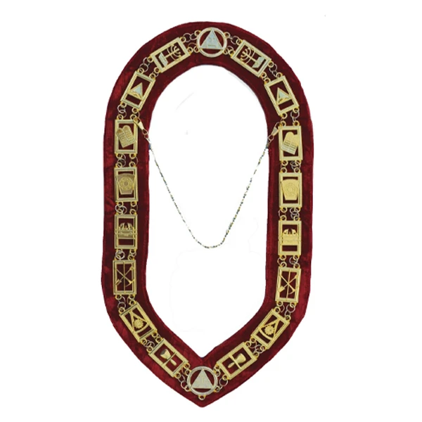 Wholesale Store Gold Master Mason Masonic Blue Lodge Chain Collar Masonic Regalia Knights Nights Templar Chain Collar