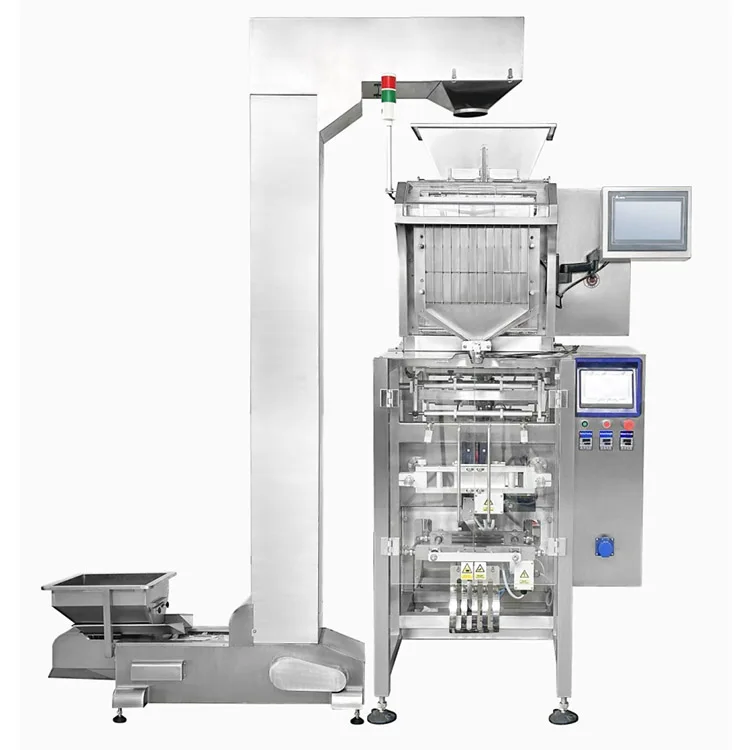 Multi Head Weigher Cheddar Cheese Dry Ice Popcorn Compost Soil Salt Bag Packing Machine