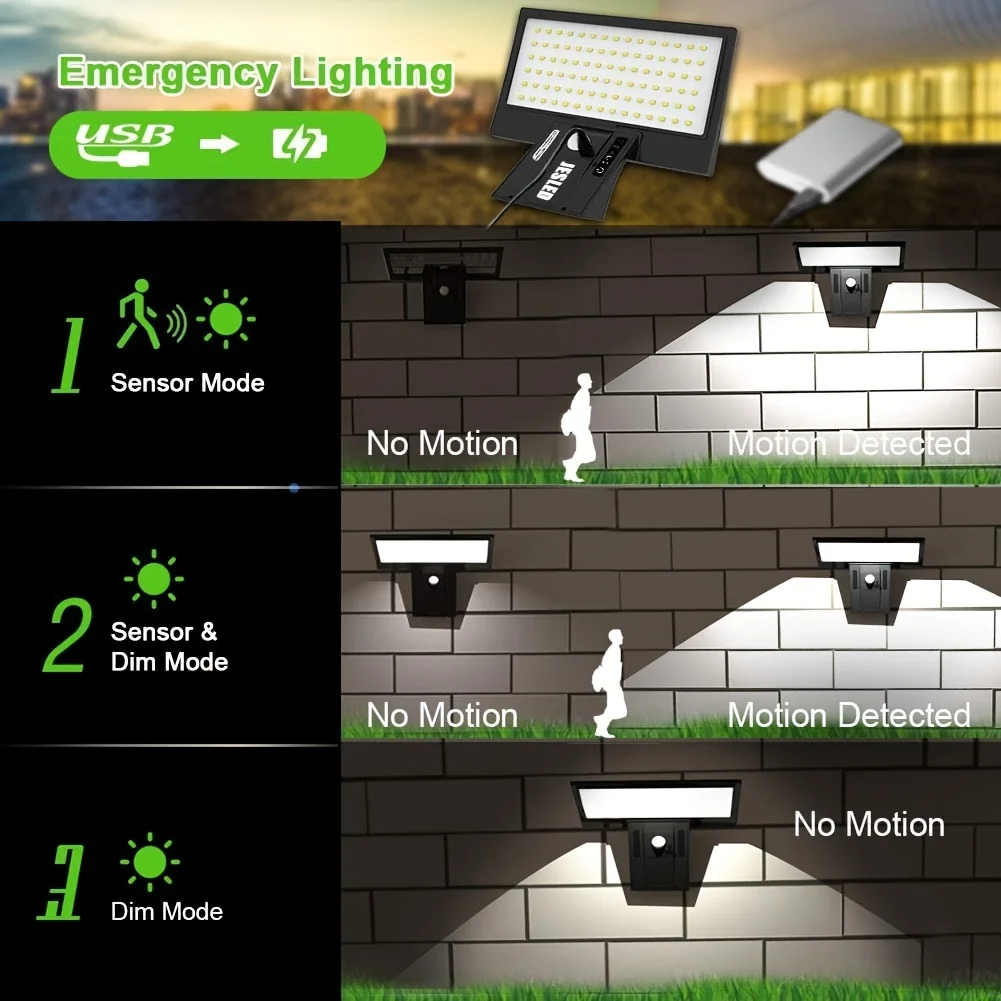 90 LED Solar Lights Motion Sensor Security Outdoor Ultra Bright Solar Wall Lights