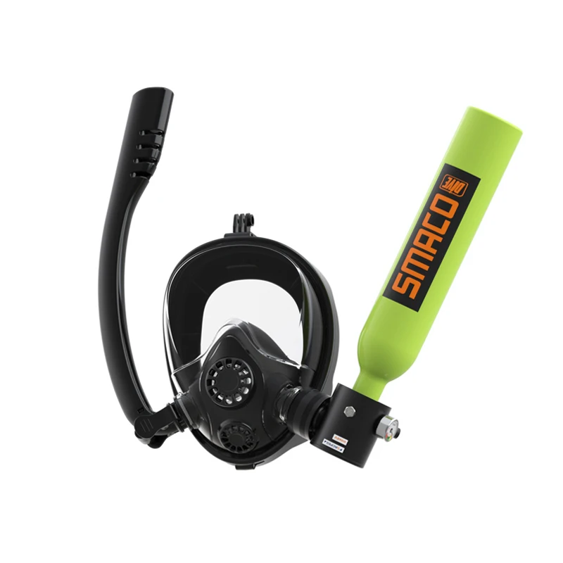 Diving Mini Tank 0.5l Scuba Tank Sub-Mask Fashion Hand Pump Lightweight Cylinder Oxygen Underwater Breath Equipment Set