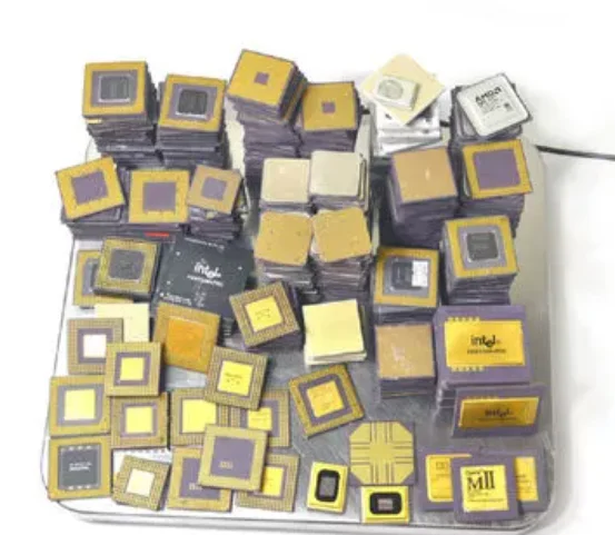 CPUs   View larger image Add to Compare  Share Ceramic CPU Scrap with gold pins/ / Processors scrap/Intel Pentium Pro Ceramic at