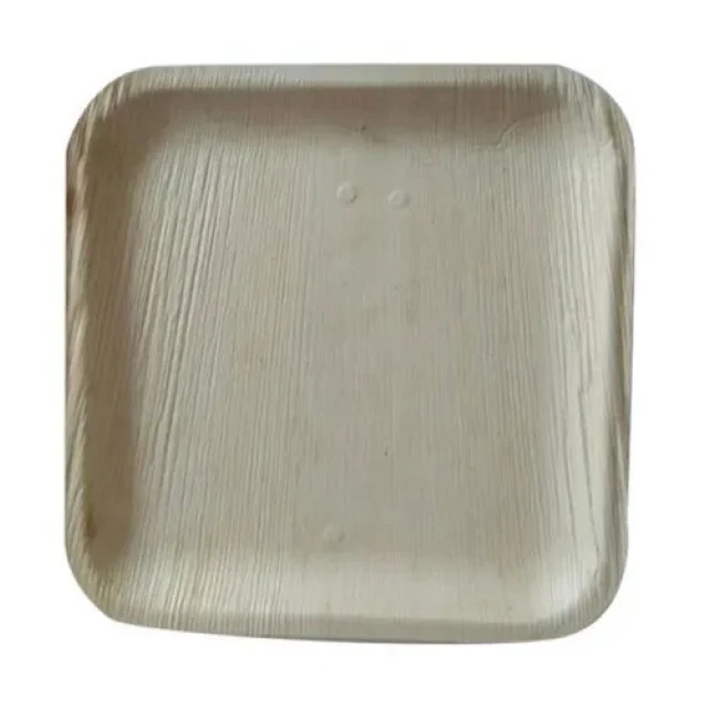 8 Inches Square 3mm thickness  Disposable Palm Tree Leaf Areca Plates For Party