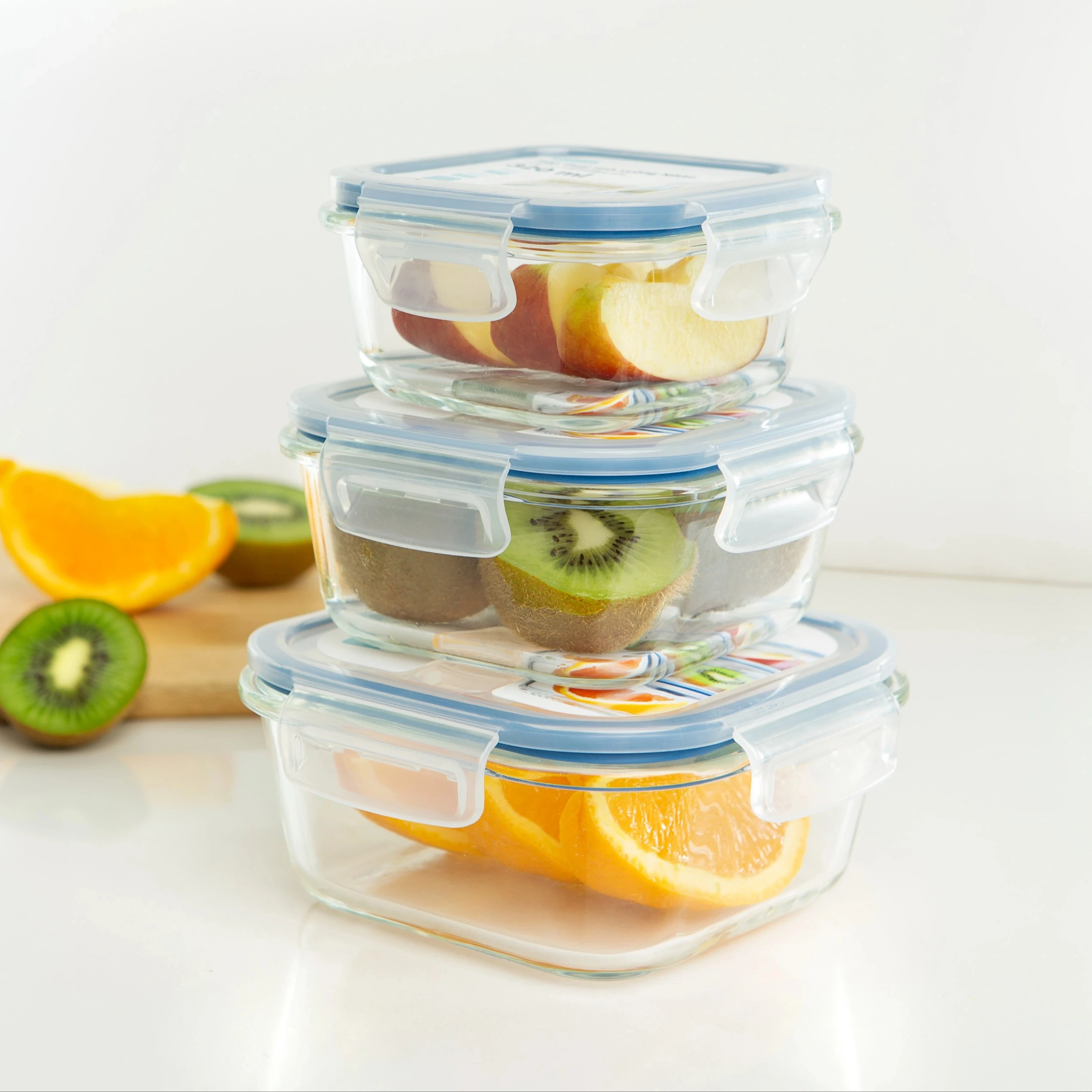 Nikko 800ml Square Glass Storage Container High Quality Kitchen Friendly Microwave Oven Dishwasher Airtight for Lunch
