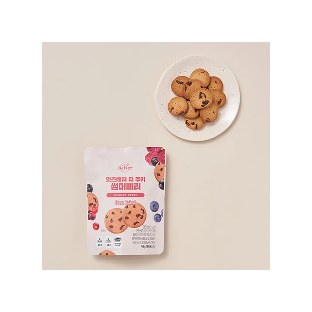 (Плант) Ешьте лучшее печенье Летние ягоды 100% растительной белковой печи с высоким содержанием клетчатки запеченная Котра нулевым