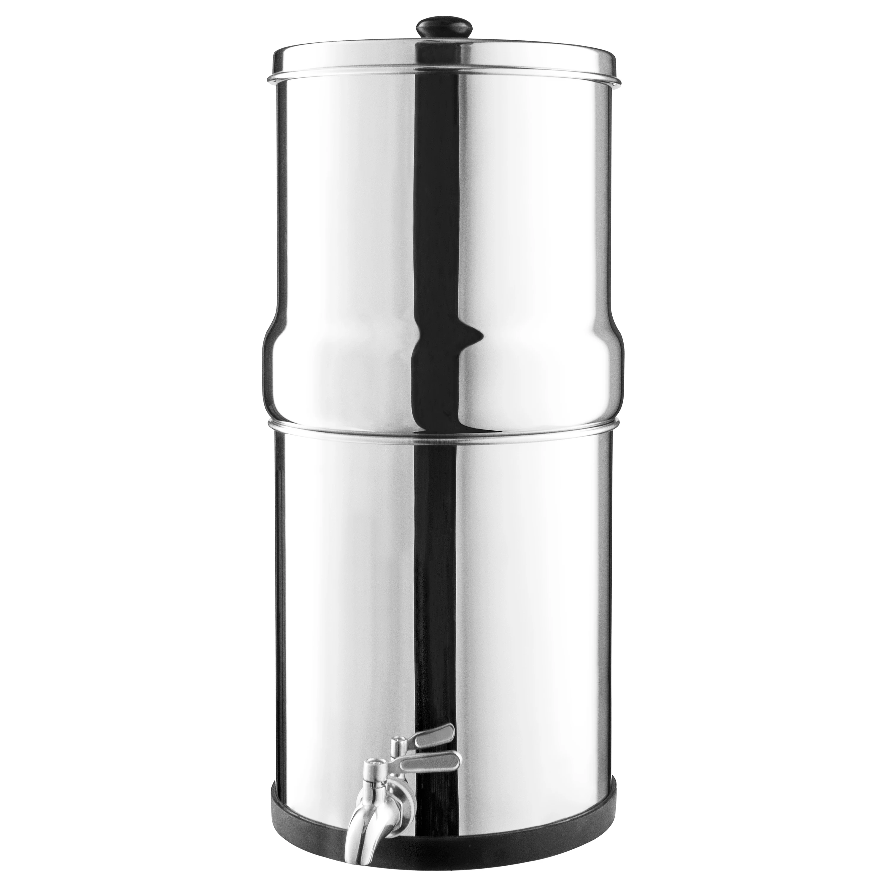 Premium Quality 6-Liter Stainless Steel Countertop Gravity Water Filter 304 Grade Carbon Cartridges Home Kitchen Outdoor Water