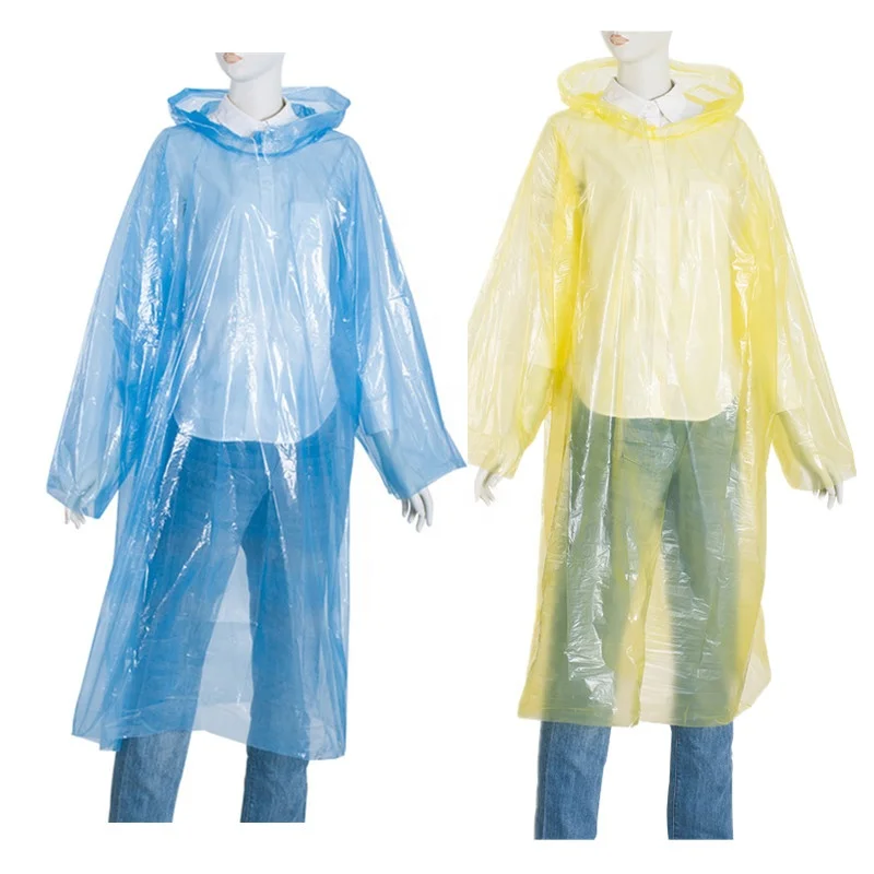 Cheap Rain Poncho t Transparent Disposable Rain Coats Adults