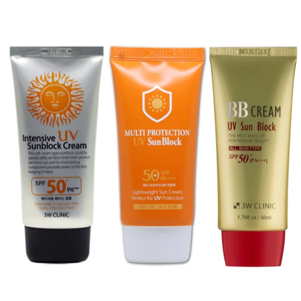 3W Clinic Intensive UV Sun Block Cream / UV Sun Block BB Cream 50ml / Multi Protection UV Sun Block 70ml