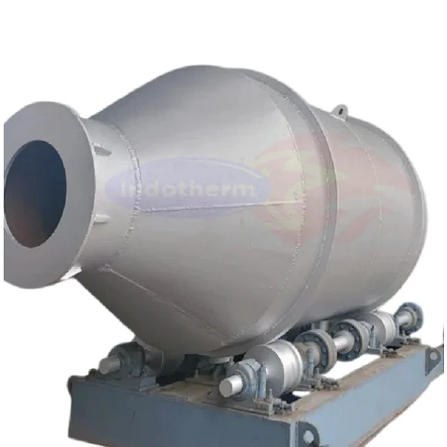 20 Ton Rotary Melting Furnace for Scrap Lead Recycling with Fume Treatment Unit-Motor Core Component High Capacity Bulk Melter