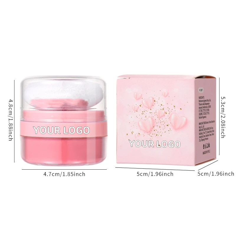 Customized Air Cushion Cosmetics Blush Powder Palette Pink Vegan Rouge Shimmer Waterproof Soft Matte Long-lasting Cheek blusher