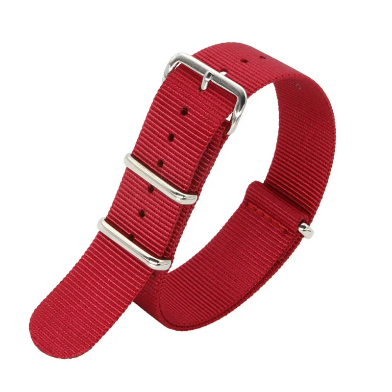 Wholesale Custom Watch Bands18/20/22mm Suitable nylon strap  integrated band solid color watch strap