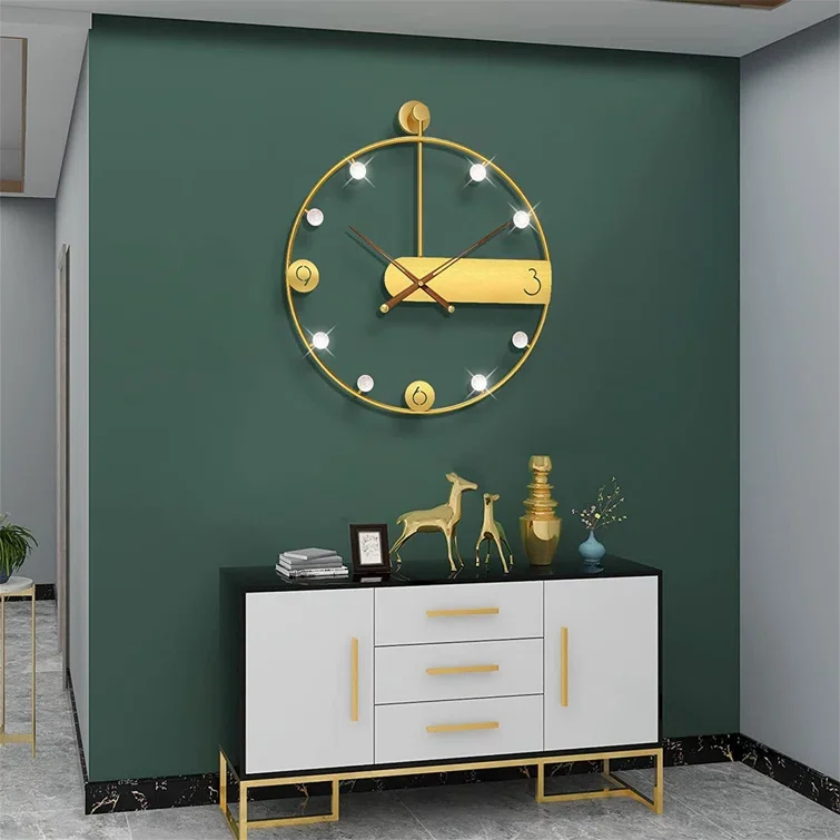 Vintage Look Wall Clock Wall Watch Time Clock for Home Hotel Decor Use Hot Selling Quality Premium Luxury Metal Wall Clock