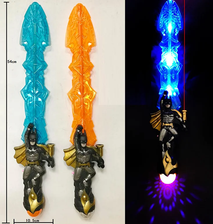 2024 Hot LED Laser Figure Sword light up toys my world Flashing sword with music LED magic wand with sound glowing toy for kids