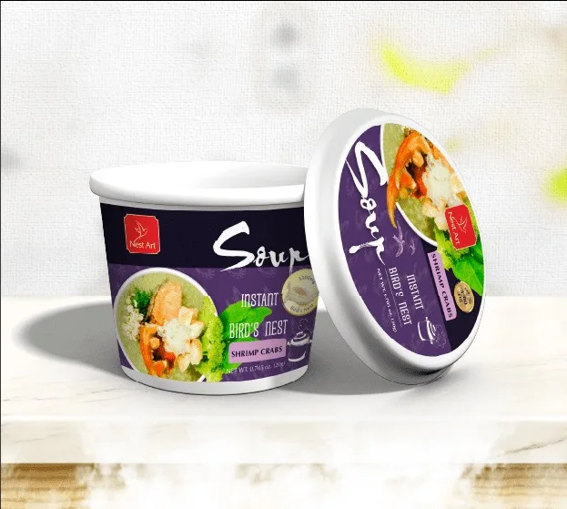 Суп для птичьего гнезда со вкусом креветки, 19 - 24 г/чашка, основной ингредиент птичьего гнезда, произведенный во Вьетнаме