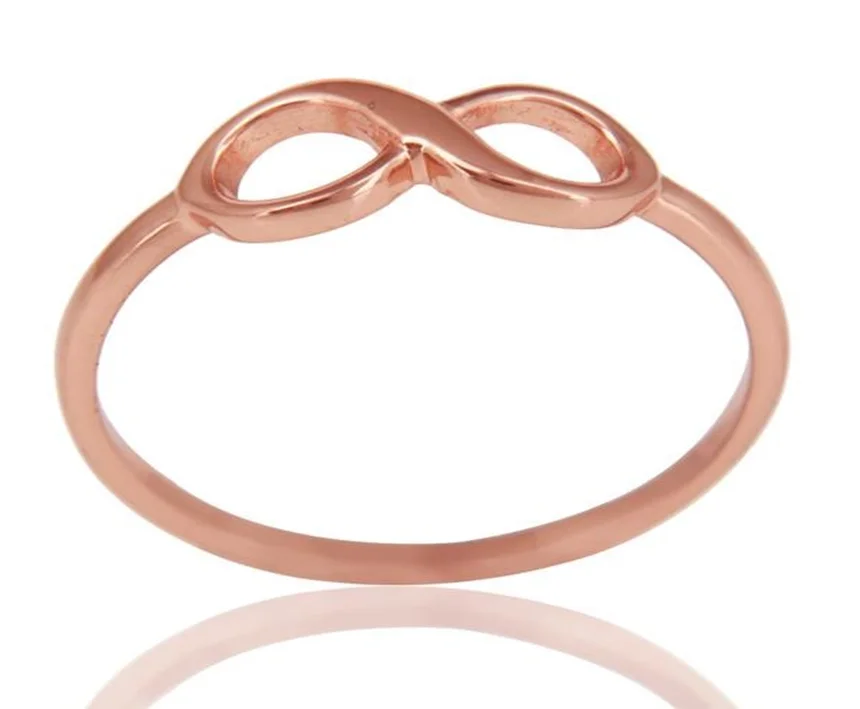 Infinite Charm Gold Plated Brass Ring with Infinity Symbol
