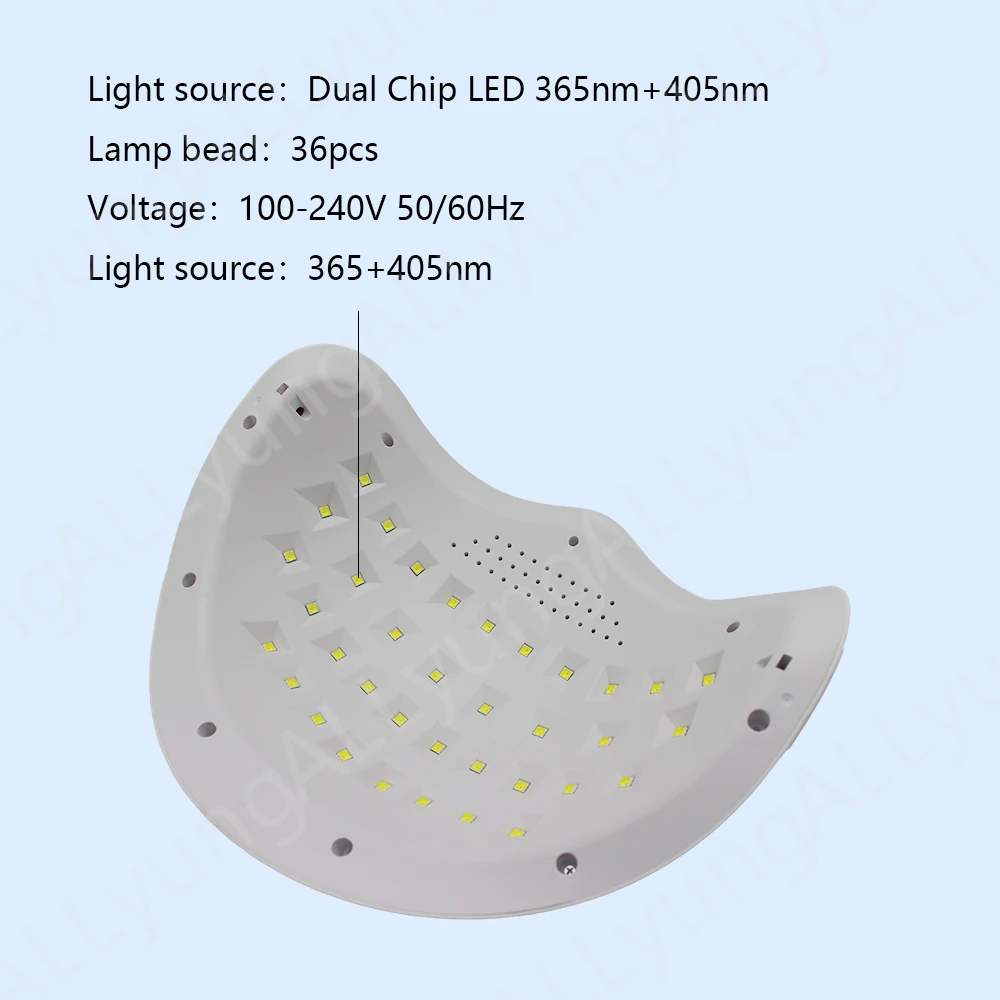 Direct Sales 72W Two-Hand UV LED Nail Desk Lamp Reasonable Price Manicure Polish Dryer with Plastic Material