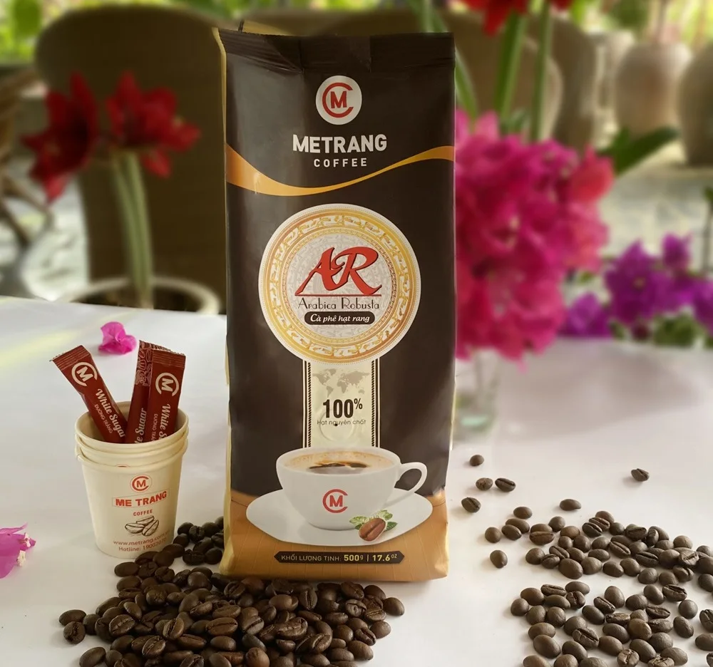 Premium Quality 500gr/bag 50% Robusta 50% Arabica Coffee in bag HACCP HALAL Certification Medium Roasted Coffee Beans