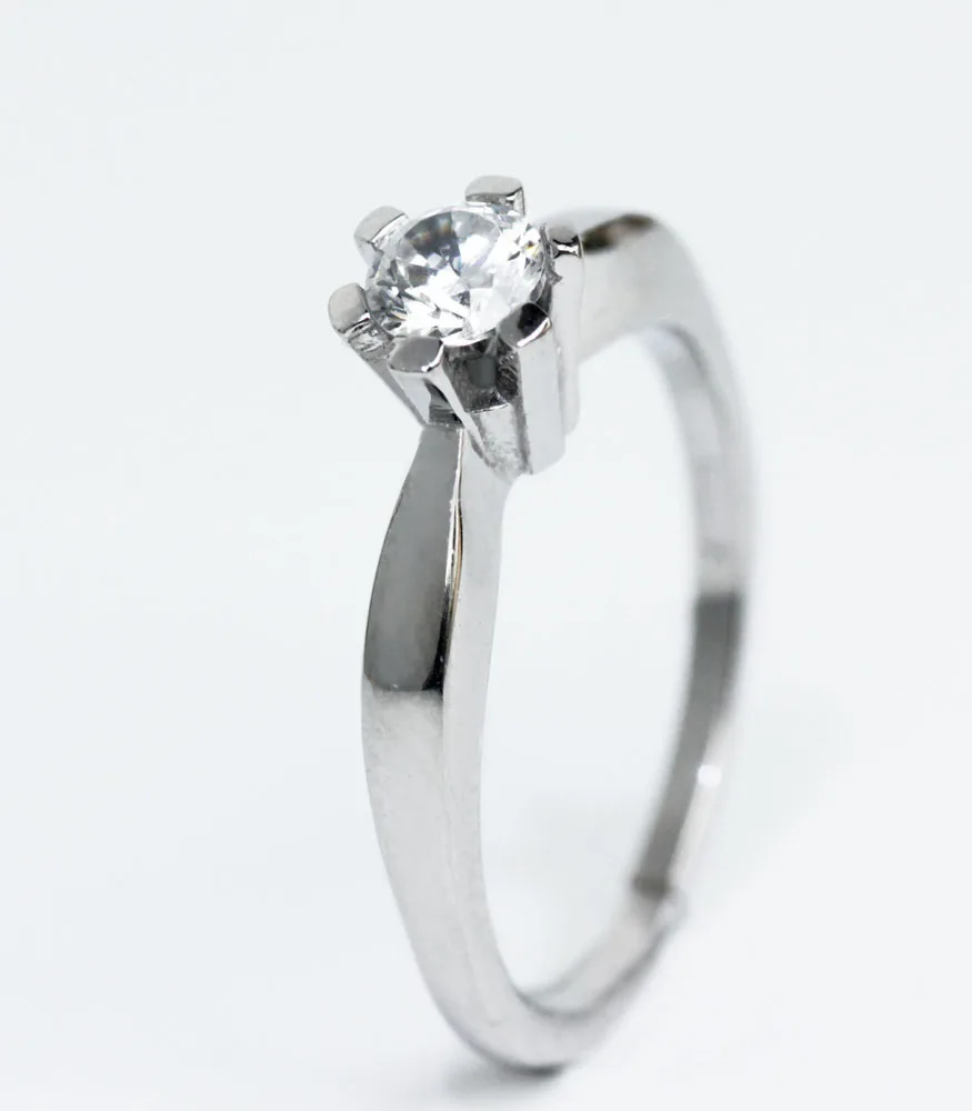 925 серебряные модные кольца 18kt белое золото высокое качество коллекция циркония от итальянского производителя
