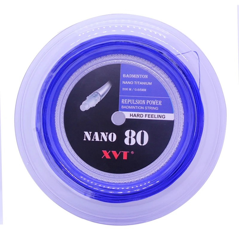 XVT 80 High Quality 30lbs Hard feeling 200 meters   power badminton string / badminton racket string