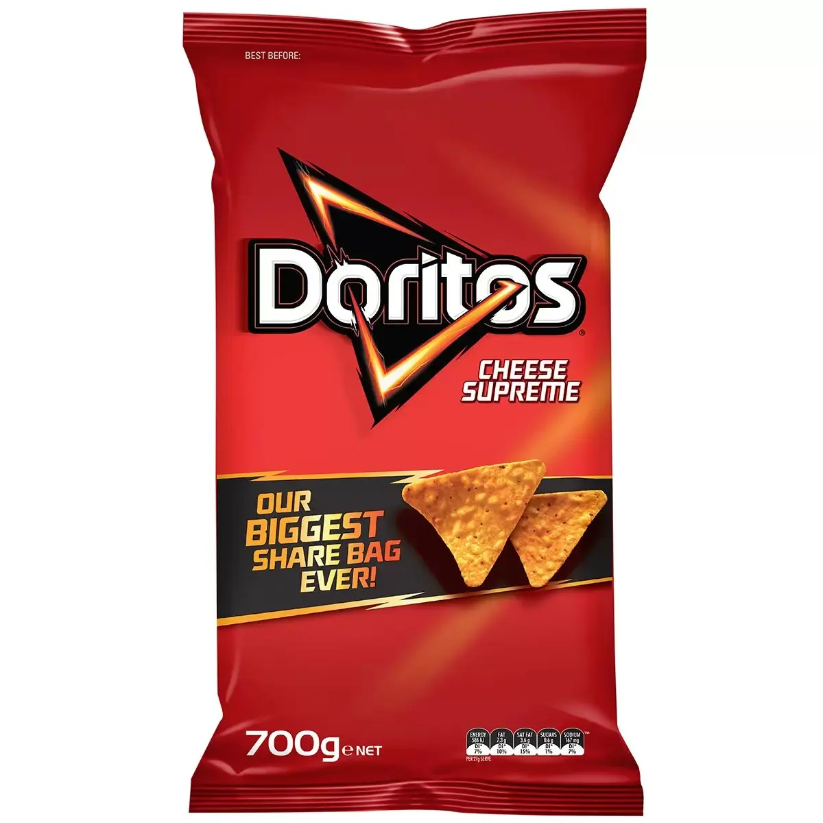 Кукурузные чипсы Doritos Cheese Supreme 3x170 г из Австралии