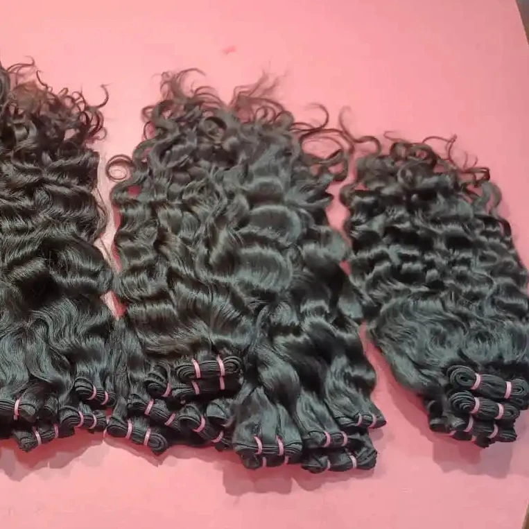 Brazilian Human Hair Weave Extensions Bundles Sew In Weft Raw Hair Extensions Weave Bundles Straight Wavy Curly