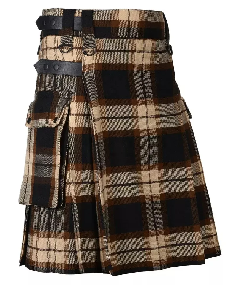 Wholesale Custom Logo High Quality Black Watch Tartan Kilt For Sale Scottish Bagpiper Kilt