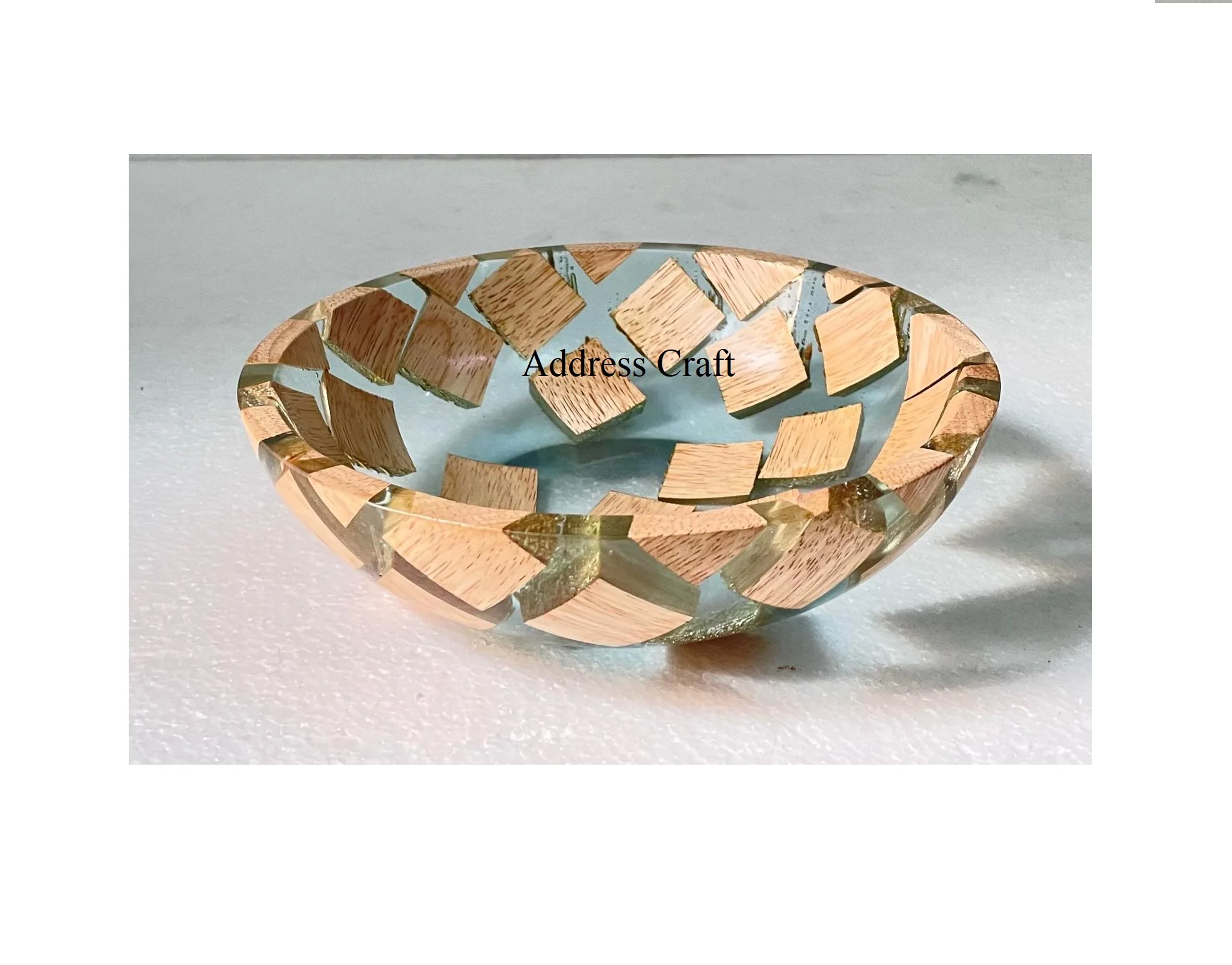 Latest Design Wood And Epoxy Resin Fruit Bowl Creative Salad Bowl Decorative Wood Resin Bowl Plates Dishes Dinnerware Set