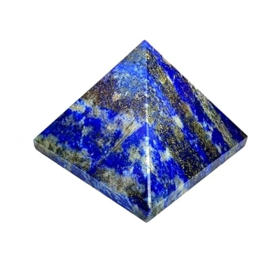 Highly Polished Natural Lapis Lazuli Gemstone Pyramid Semi-Precious Stone Craft New Age Healing Crystals By King Agate